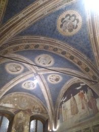 frescoed ceiling of Sala Mazzoni, Societa Dantesca