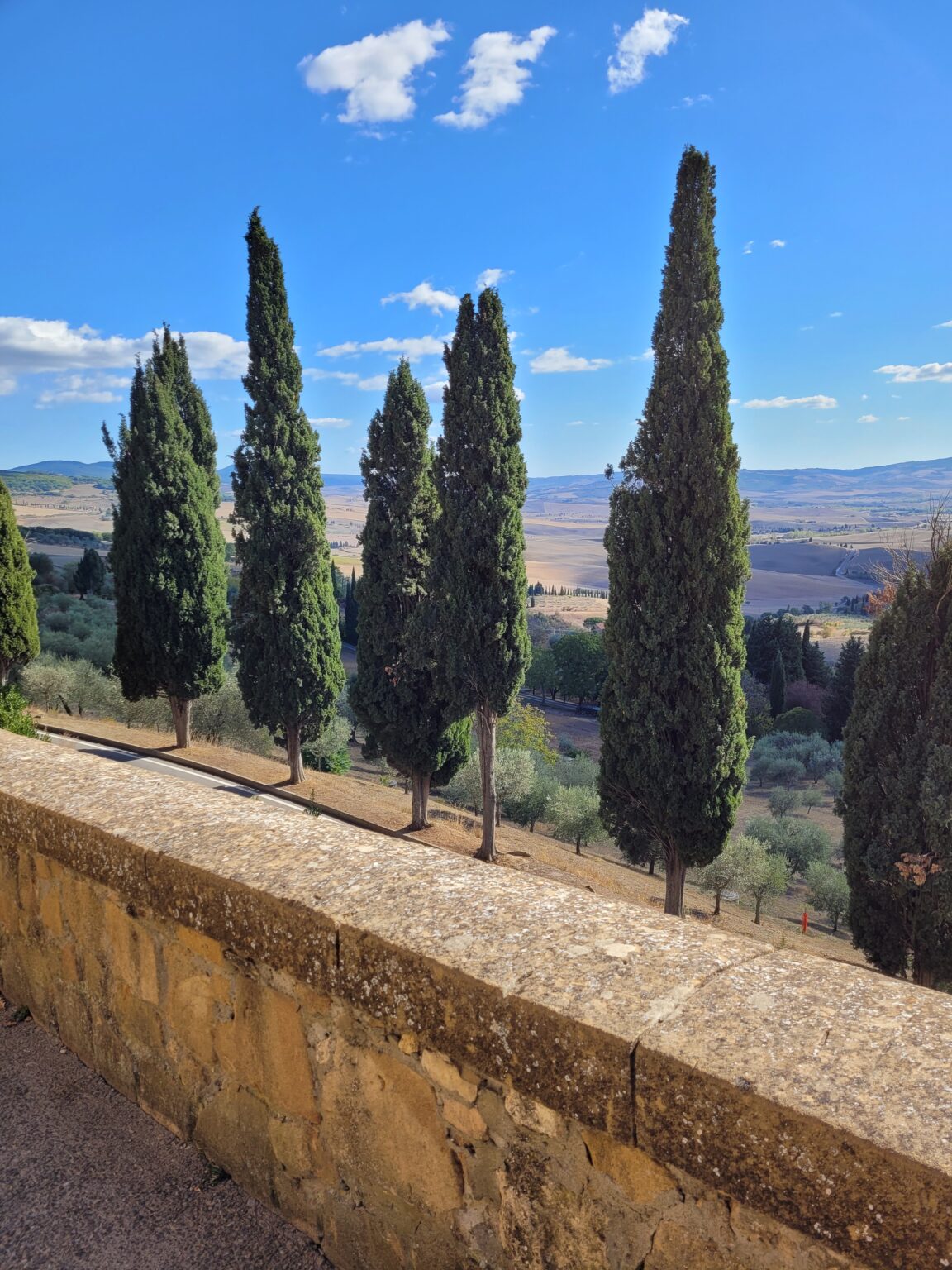 along the wall in Pienza