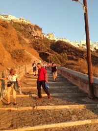 the steps to Fira, Santorini